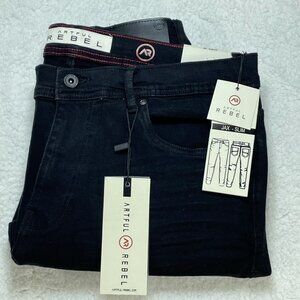 Artful Rebel Jeans Mens 36x30 Jax Slim Fit Straight Leg Light Wash Stretch NWT